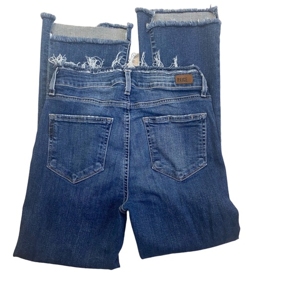 Paige rare jeans Y2K with fringe Colette crop flare size 27 - Picture 8 of 11